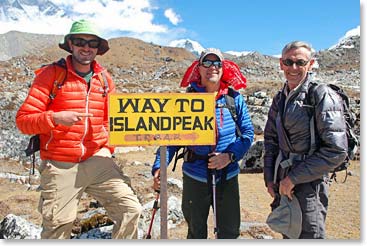 The team showing us the way to Island Peak