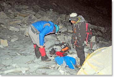 We woke up very early to begin our climb