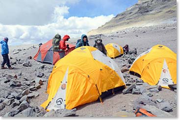 Our camp at the “Condor’s Nest”