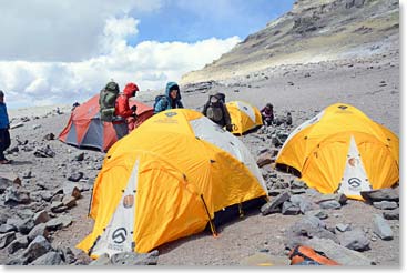Plaza Canada, at 5060 meters above sea level was our Camp I on the mountain.