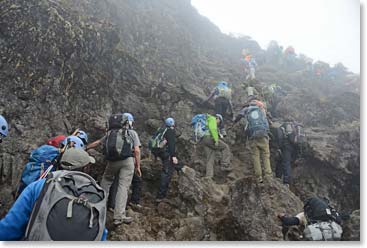 Climbing the Barranco Wall
