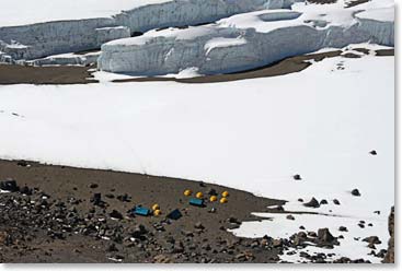All we needed to do now was to climb down to our Crater Camp