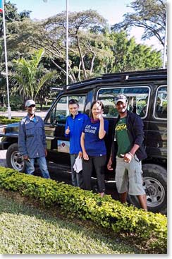 Herman, William, Barbara and Thomas ready to depart for the mountain!