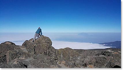 William on top of the Lava Tower yesterday