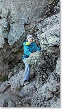 William climbing the Barranco wall