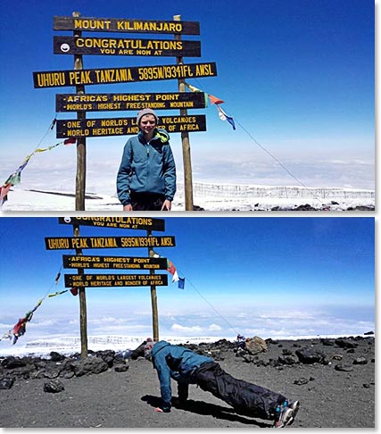 William was feeling great at 19,340ft