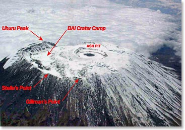 The route of yesterday’s summit day