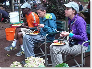 William and Barbara enjoy a great meal while 