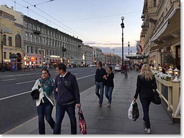During the white nights the city never sleeps.