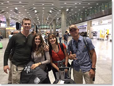 Todd, Heather, Nick and Kristen at the airport
