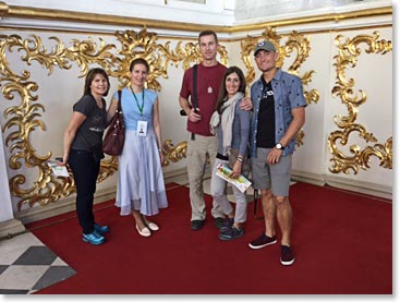 The team with Lina inside the Hermitage. We arrived first thing Sunday morning and Lina had special tickets for us that allowed us to cut the line.