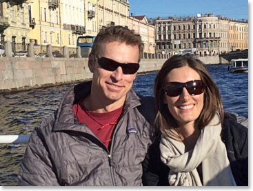 Todd and Heather enjoying our boat tour 