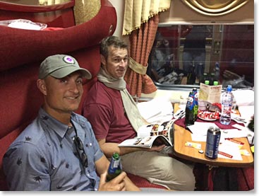 This is alright. There is wireless on the train and Nic and Todd immediately called their friend Brian back in Arizona for a video call “Wish you were here…”