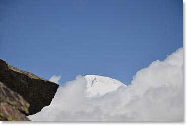 As we hiked higher the West Summit of Elbrus still beckoned us.