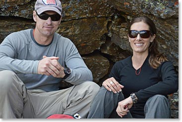Todd and Heather at our high point for the day, 10,400 feet above sea level.