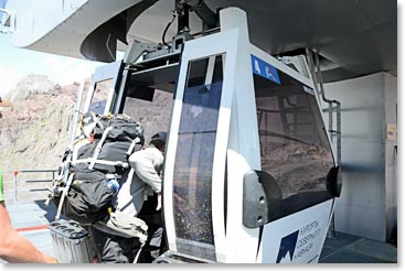 We loaded up and rode, two gondola rides and one chair ride to 12,800 feet.