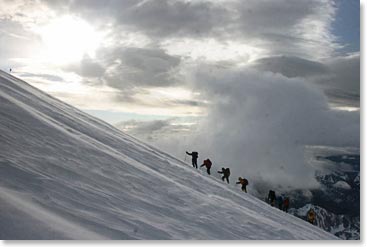 Climbing up on Elbrus