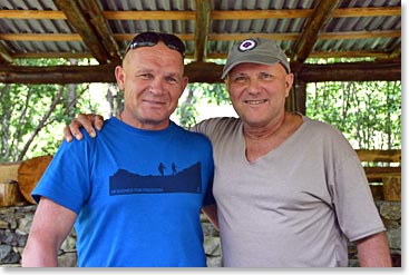 Karina planned a nice lunch at a restaurant by a lake for us; we were met by Wally’s brother Anatoliy Savejko, a photographer who had showed up high on Elbrus early in the morning the day before yesterday when we were climbing.
