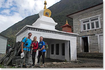 One of the first of numerous Chortens we were to pass today