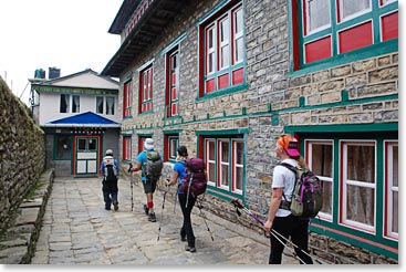 Entering Namche Bazaar