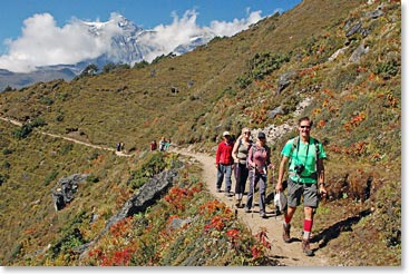 Berg Adventures team on the trail