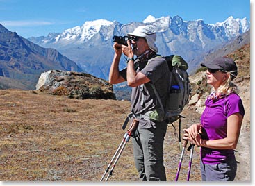 Scot taking photos at Ama Dablam base camp
