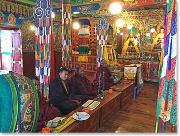 After lunch it was time to go inside the monastery newly completed after earthquake damage. The contributions from Berg Adventures community made this possible.