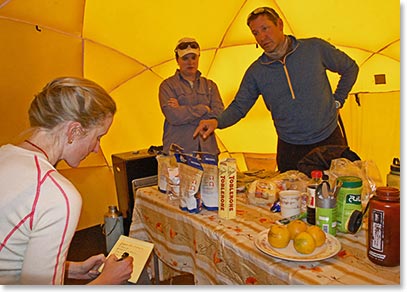 Strategic food planning for when they are on the mountain