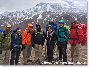 The team on their acclimatization hike
