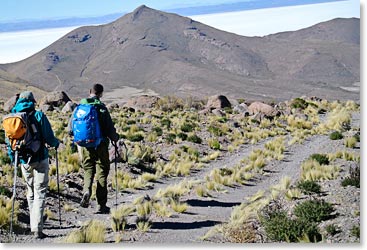 Great acclimatization hike - Tunupa High Point at 4,750m.