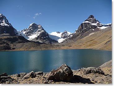 Approaching Condoriri base camp - one of Berg Adventures favourite campsites around the world