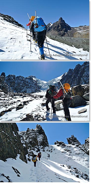 Approach to Cabeza de Condor High Camp