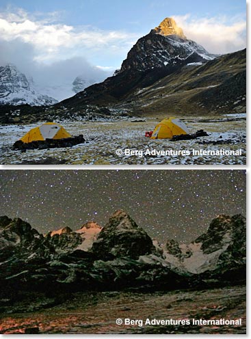 Condoriri Base Camp – one of Berg Adventures favourites’ base camps, a magical camp! 