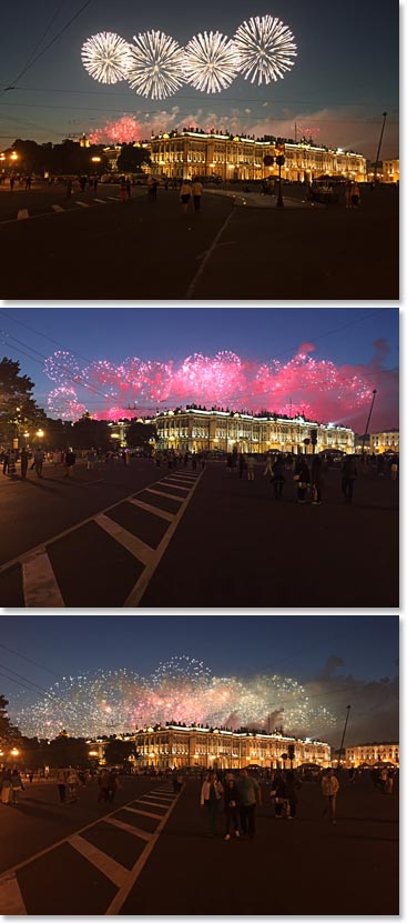 It finally got dark (a little bit) in Saint Petersburg tonight. We watched fireworks 