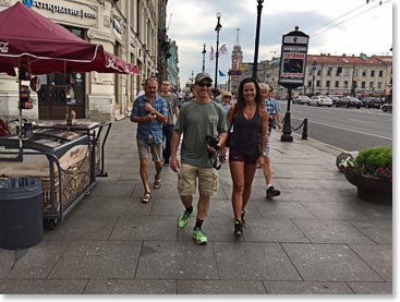 At the end of the day, we measured that we walked 10 miles based on our iPhone app