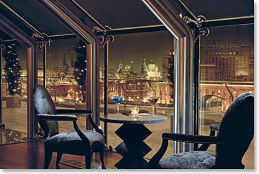 From the top floor of the Hyatt we have great views of the Red Square.