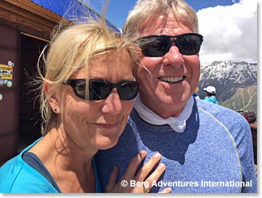 Betsy and Dale on a beautiful mountain morning