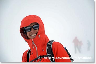 Jean higher on the glacier