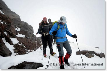 Time to start down, a very successful first trip up on the snow