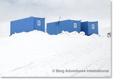 Our new home for the next few days – the blue rectangular Barrels