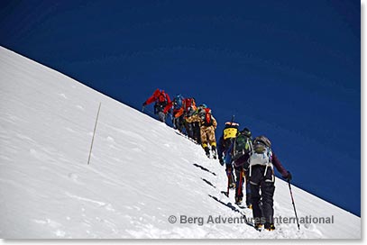 Climbing above the saddle