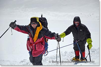 Vladimir and Dale climbing above 18.000 feet