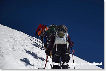There was hours of step by step climbing, but the weather and conditions were perfect.