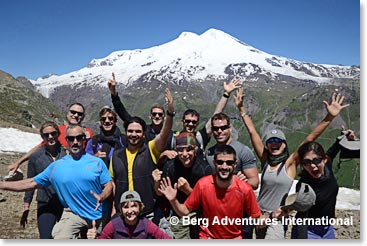 Berg Adventures Elbrus team reached their high point of 11,300ft.