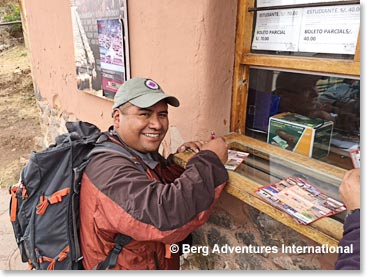 Osvi signing in for our hike today