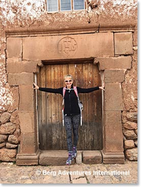 Lynn at Inca doorway