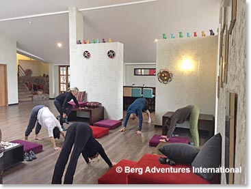 Afternoon Yoga Led by Paula back at our lodge