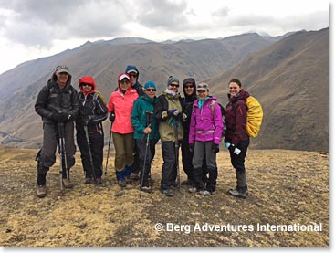 Happy team at high altitude