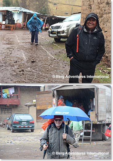 Hiking back to town in the rain