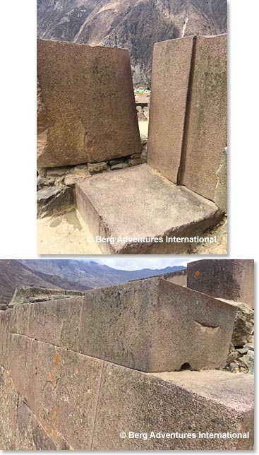 Analyzing the engineering and marvelling at how these stones could have been cut so precisely and moved for these enduring walls. They are mysterious blocks and walls left in place